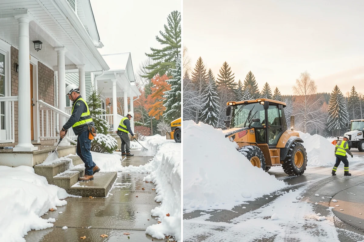 Snow Berm Removal in Fife, Pierce County, WA - Identify hardened berms along edges and curbs