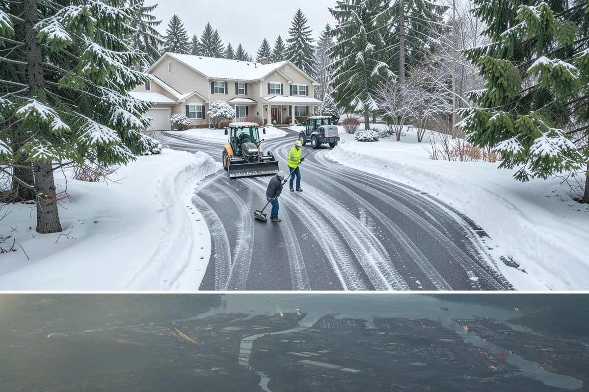 Snow Berm Removal in Fife, Pierce County, WA - Snow berm removal is needed later in winter once repeated plowing has compacted edge piles into hardened ridges.