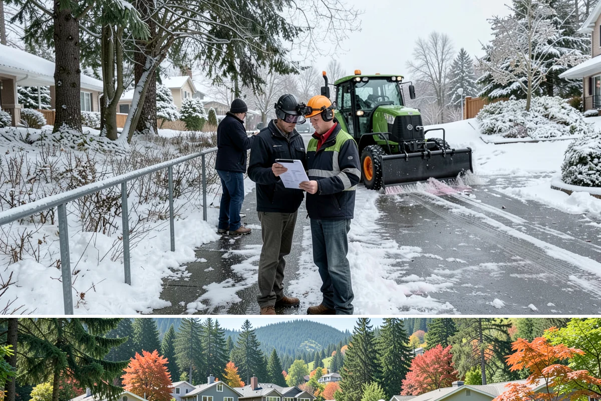 Snow Berm Removal in Fircrest, Pierce County, WA - Snow berm removal is needed later in winter once repeated plowing has compacted edge piles into hardened ridges.