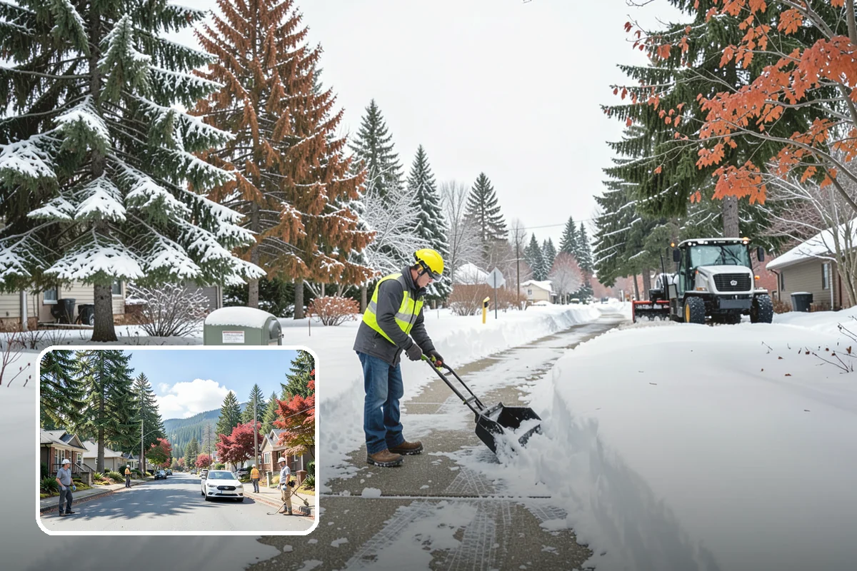 Snow Berm Removal in Hunts Point, King County, WA - Restores parking and curb access blocked by berms