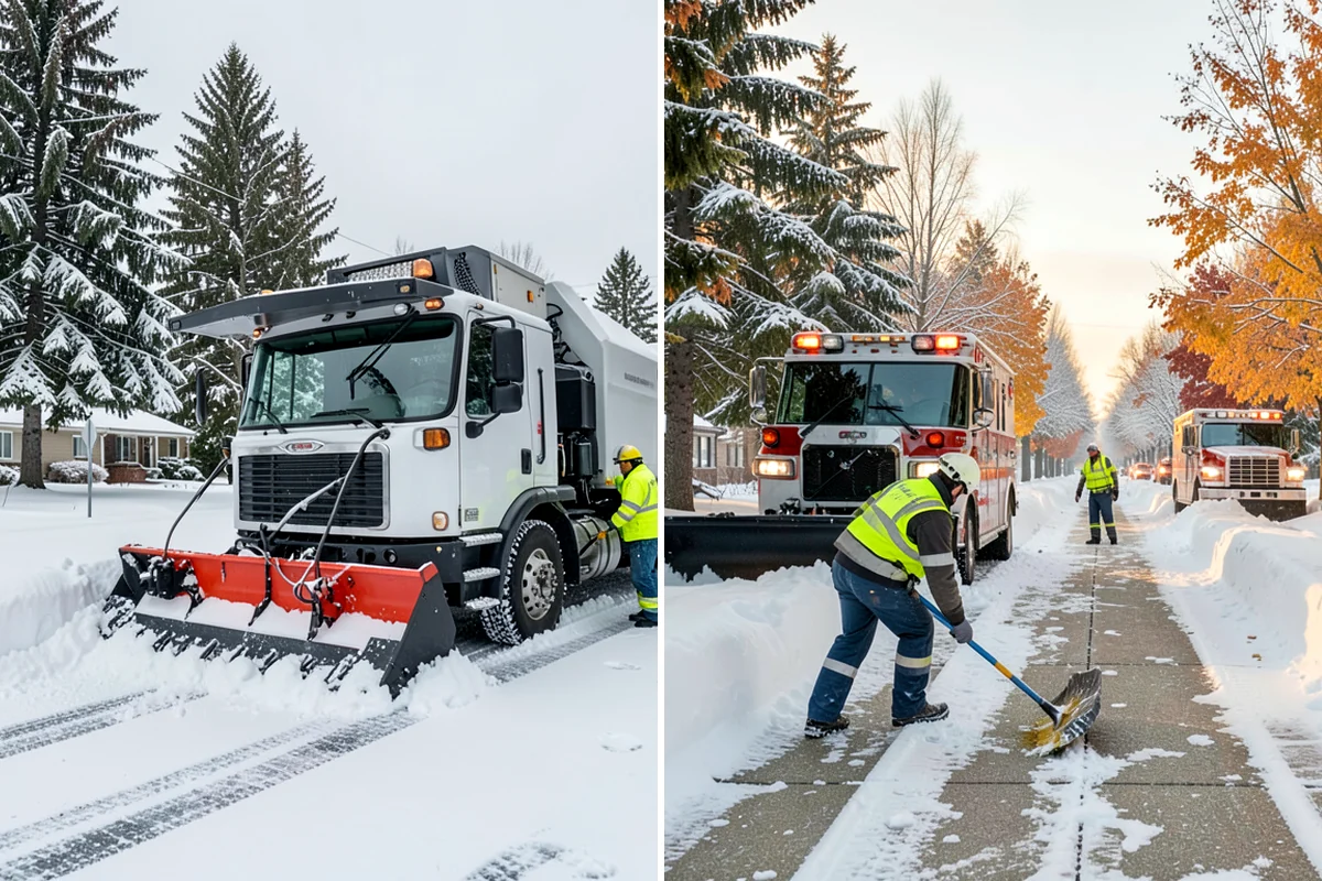 Snow Berm Removal in Hunts Point, King County, WA - Identify hardened berms along edges and curbs
