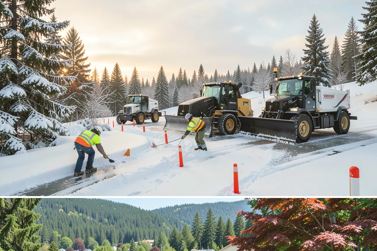 Snow Berm Removal in Index, Snohomish County, WA - Snow berm removal is needed later in winter once repeated plowing has compacted edge piles into hardened ridges.