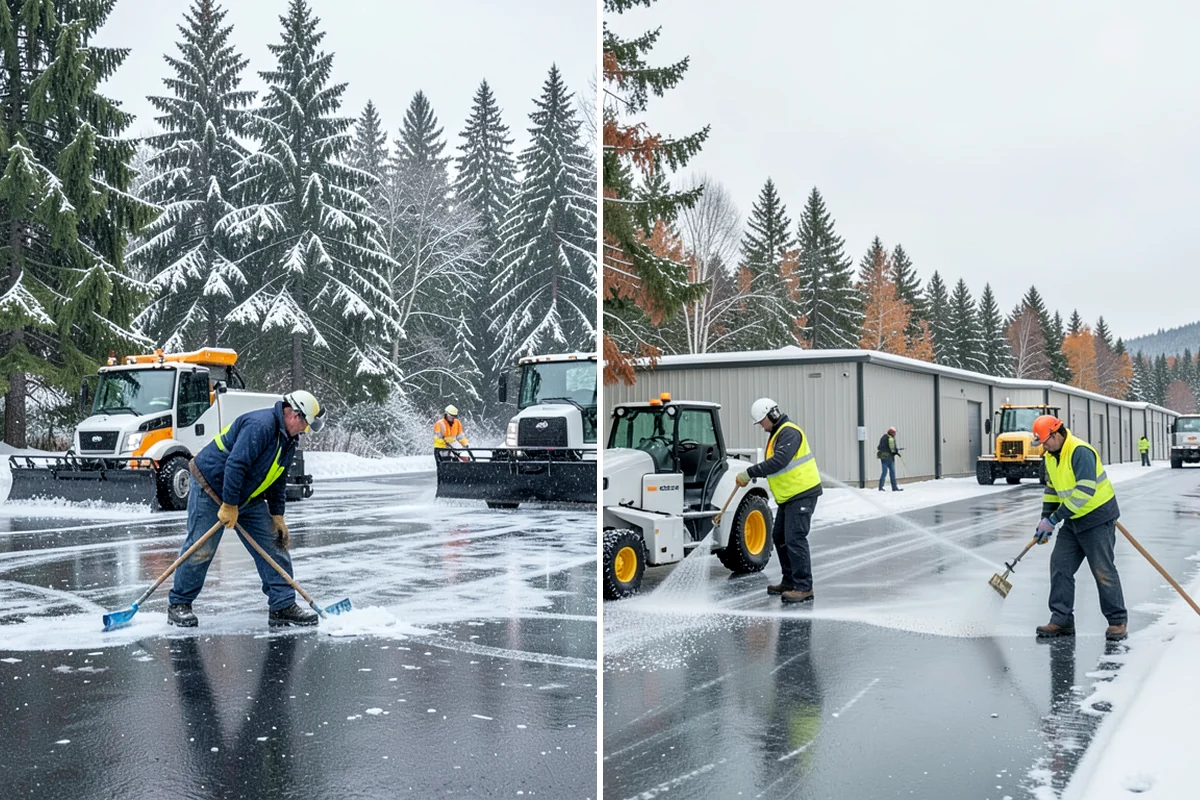 Snow Berm Removal in Kenmore, King County, WA - Identify hardened berms along edges and curbs
