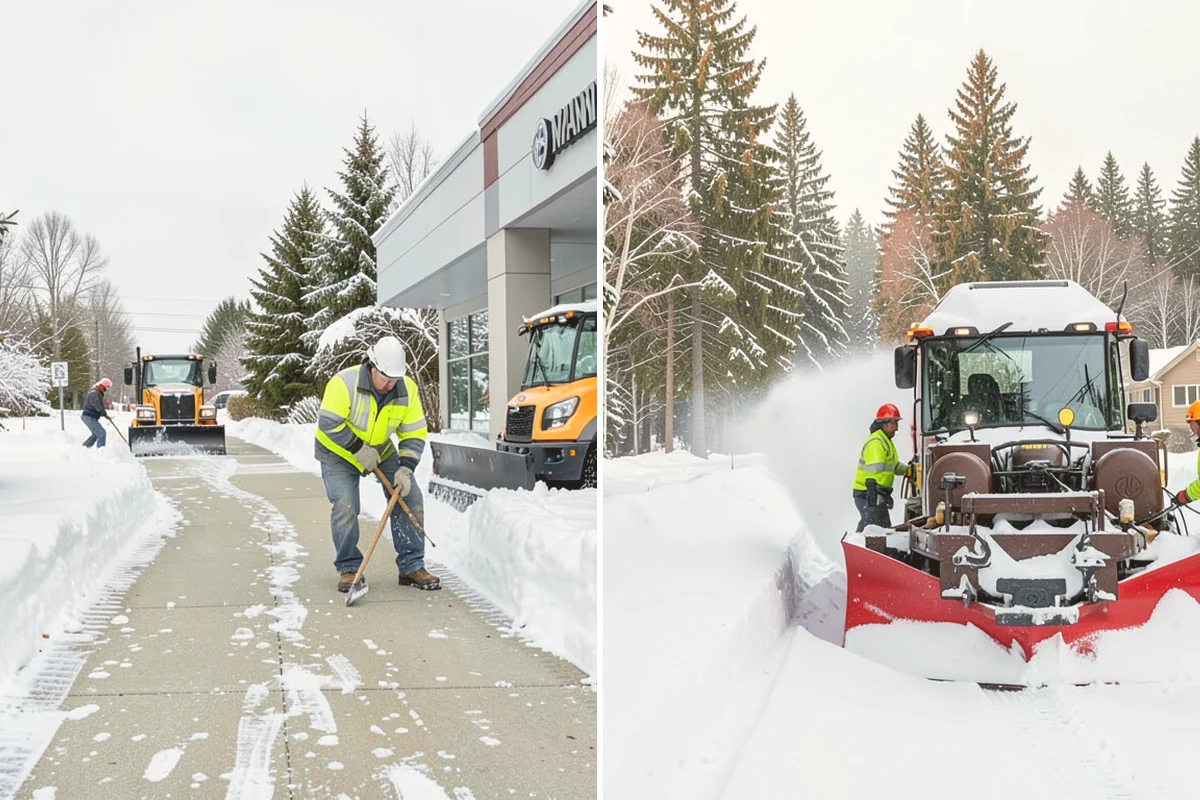 Snow Berm Removal in Kent, King County, WA - Identify hardened berms along edges and curbs