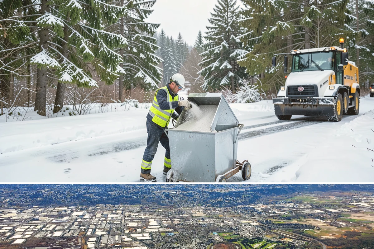 Snow Berm Removal in Kent, King County, WA - Snow berm removal is needed later in winter once repeated plowing has compacted edge piles into hardened ridges.
