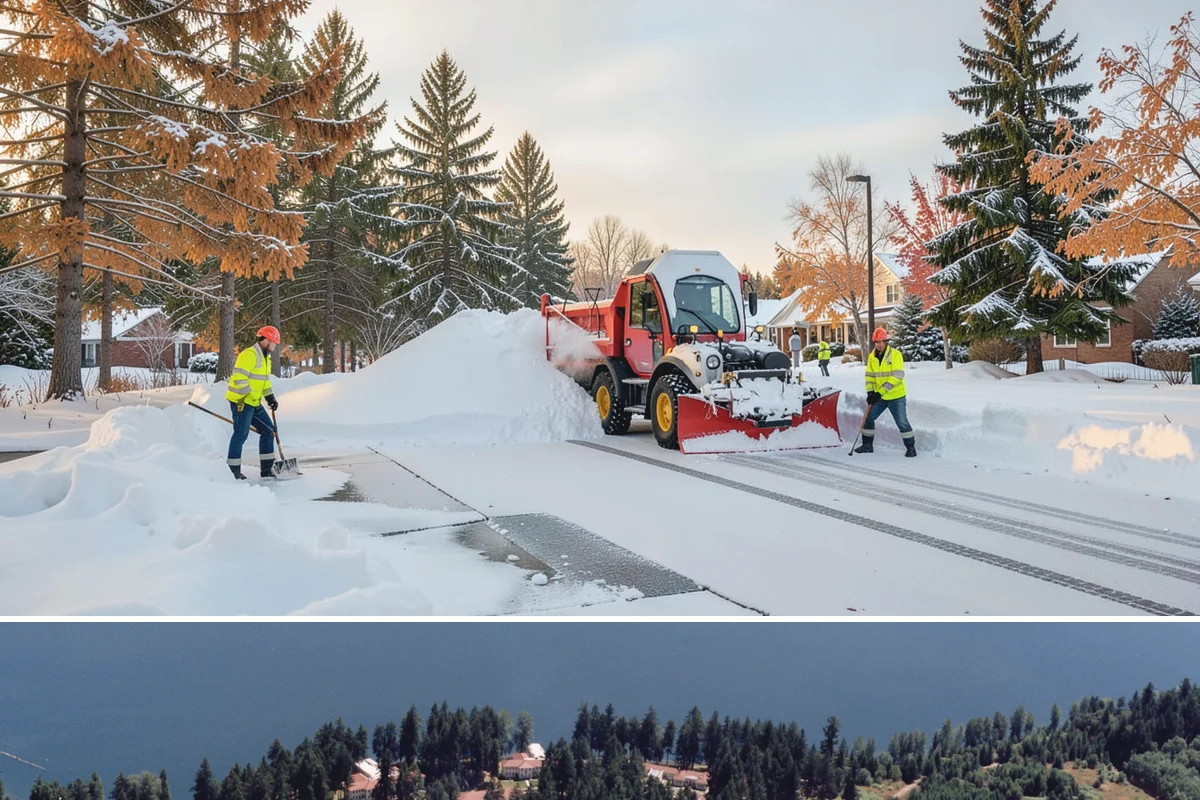 Snow Berm Removal in Lakewood, Pierce County, WA - Snow berm removal is needed later in winter once repeated plowing has compacted edge piles into hardened ridges.