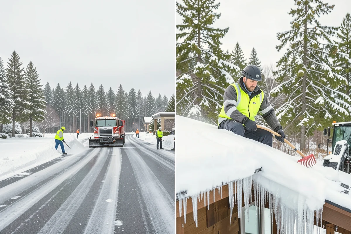 Snow Berm Removal in Langley, Island County, WA - Identify hardened berms along edges and curbs