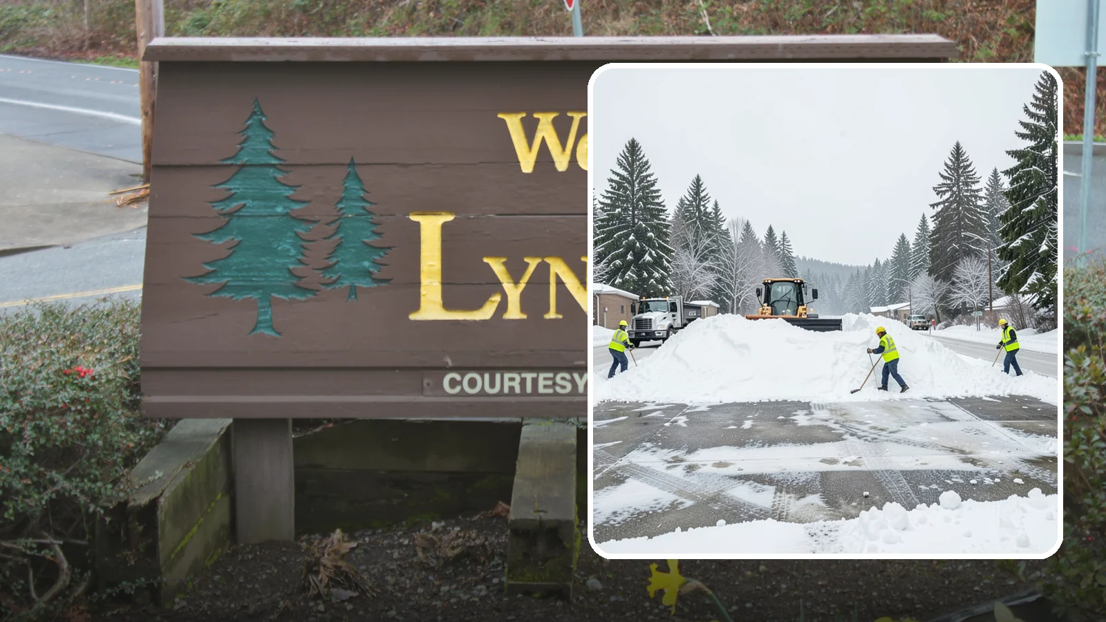 Snow Berm Removal in Lynnwood, Snohomish County, WA - We remove the hard snow berms left along lot edges, curbs, and entrances by repeated plowing.