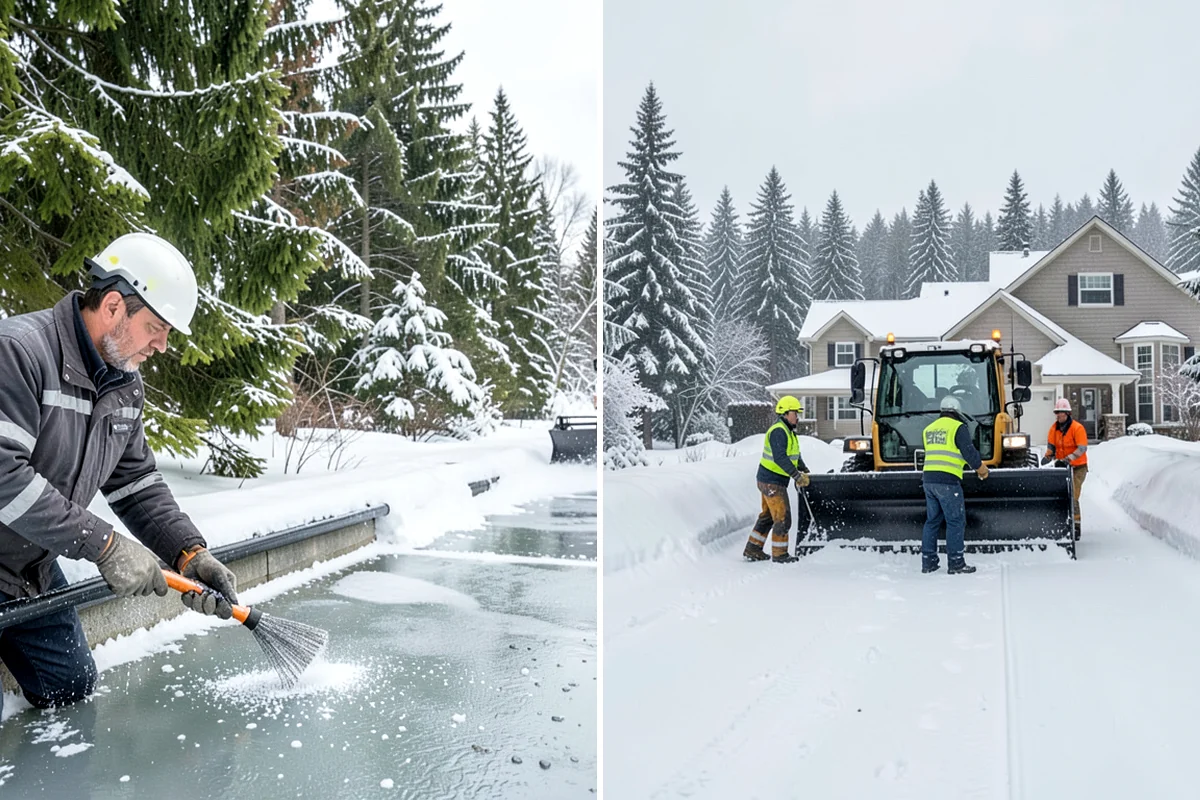 Snow Berm Removal in Maple Valley, King County, WA - Identify hardened berms along edges and curbs