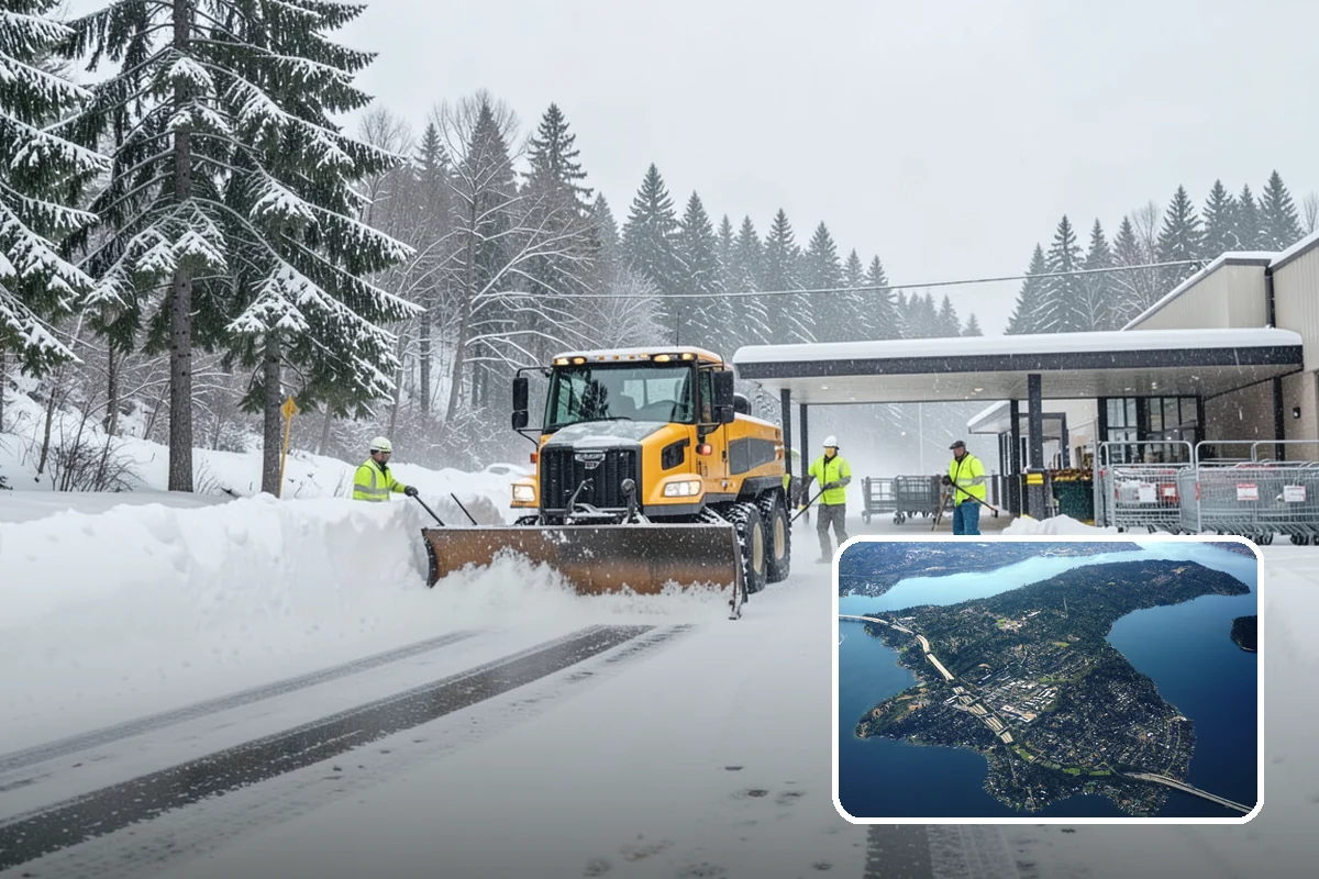 Snow Berm Removal in Mercer Island, King County, WA - Restores parking and curb access blocked by berms