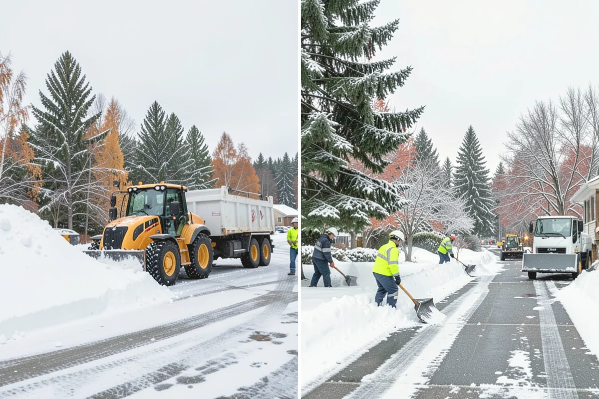 Snow Berm Removal in Mercer Island, King County, WA - Identify hardened berms along edges and curbs