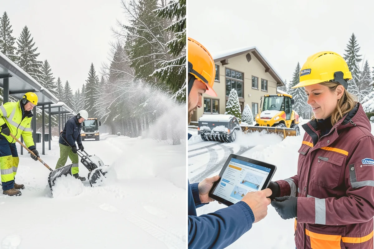Snow Berm Removal in Milton, King County, WA - Identify hardened berms along edges and curbs