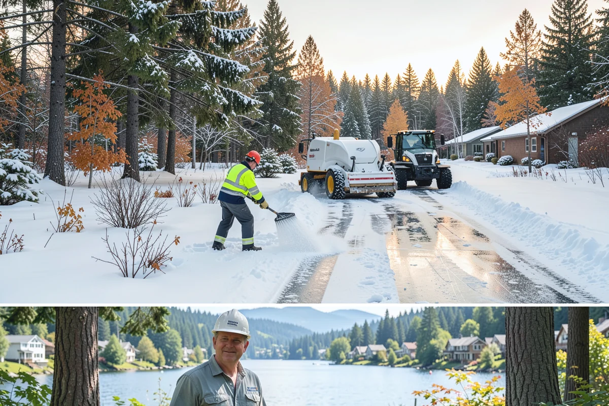 Snow Berm Removal in Milton, King County, WA - Snow berm removal is needed later in winter once repeated plowing has compacted edge piles into hardened ridges.