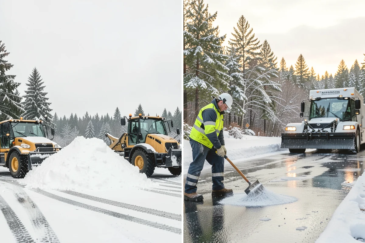 Snow Berm Removal in Mountlake Terrace, Snohomish County, WA - Identify hardened berms along edges and curbs