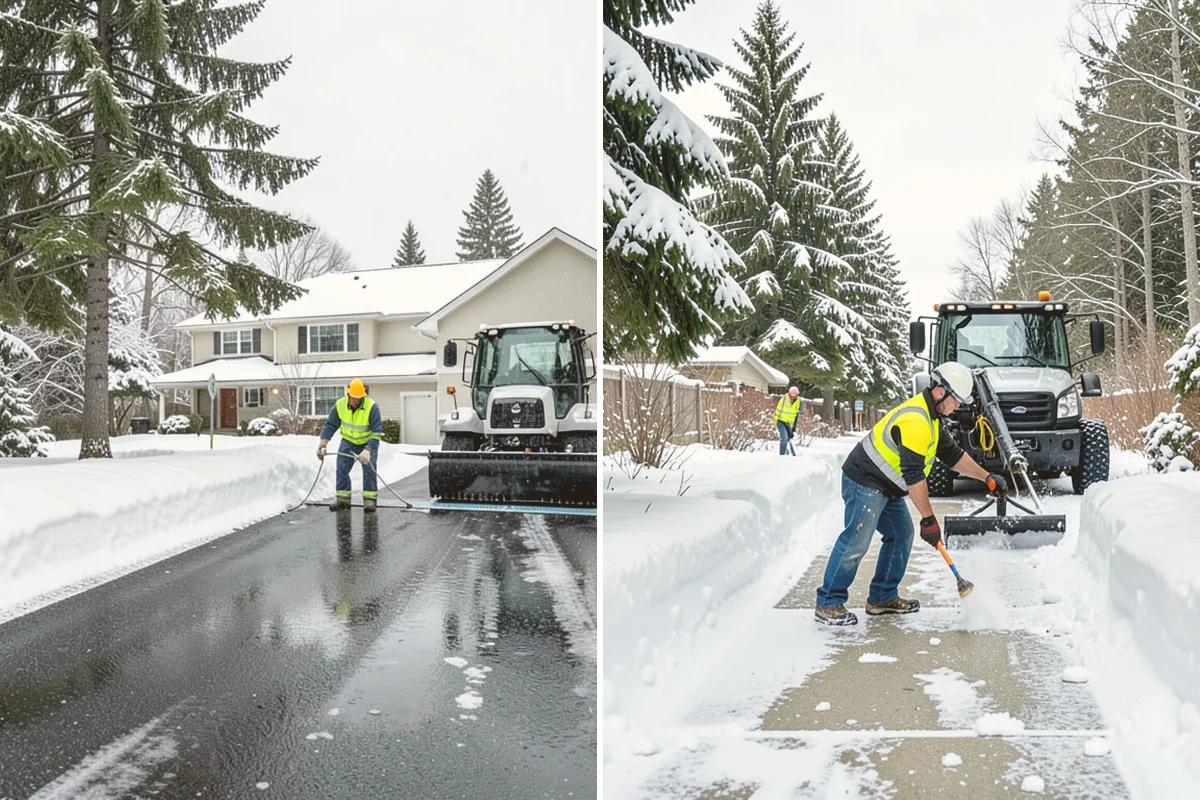 Snow Berm Removal in Newcastle, King County, WA - Identify hardened berms along edges and curbs