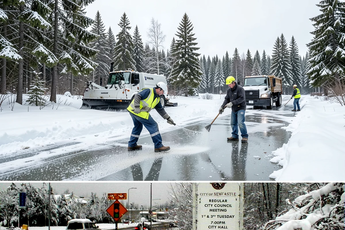 Snow Berm Removal in Newcastle, King County, WA - Snow berm removal is needed later in winter once repeated plowing has compacted edge piles into hardened ridges.