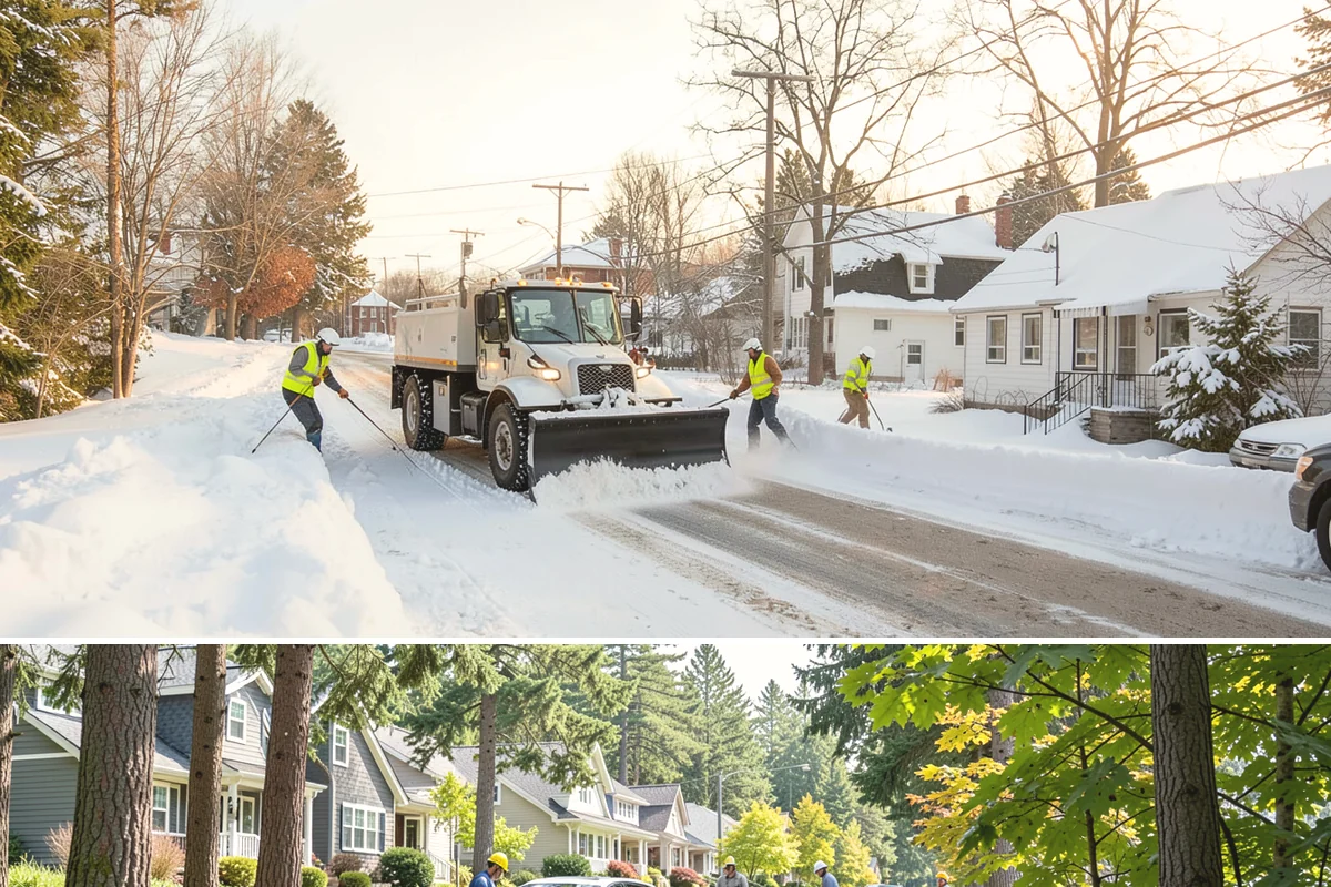 Snow Berm Removal in Normandy Park, King County, WA - Snow berm removal is needed later in winter once repeated plowing has compacted edge piles into hardened ridges.