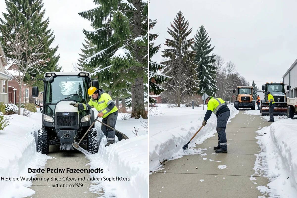 Snow Berm Removal in Pacific, King County, WA - Identify hardened berms along edges and curbs