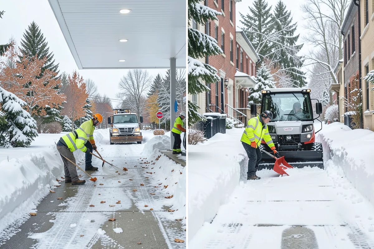 Snow Berm Removal in Redmond, King County, WA - Identify hardened berms along edges and curbs