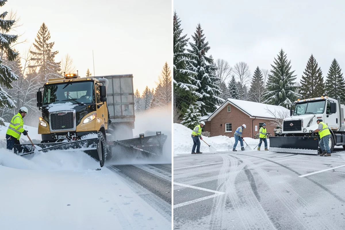 Snow Berm Removal in Renton, King County, WA - Identify hardened berms along edges and curbs