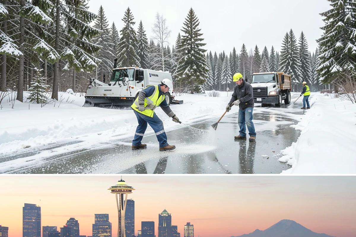 Snow Berm Removal in Seattle, King County, WA - Snow berm removal is needed later in winter once repeated plowing has compacted edge piles into hardened ridges.