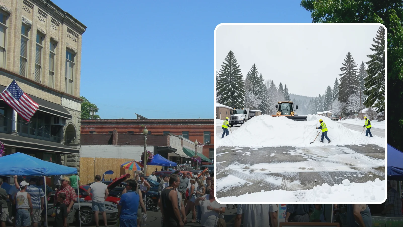 Snow Berm Removal in Snohomish, Snohomish County, WA - We remove the hard snow berms left along lot edges, curbs, and entrances by repeated plowing.