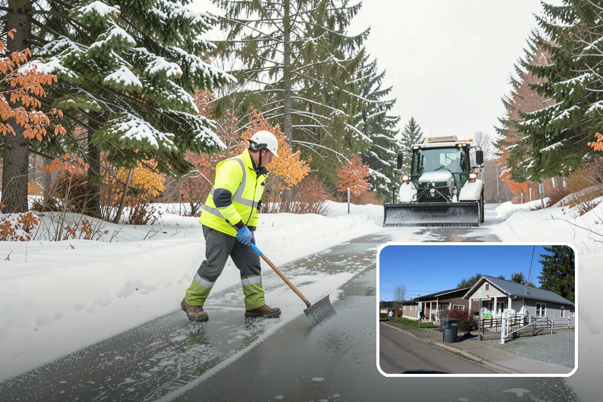 Snow Berm Removal in South Prairie, Pierce County, WA - Restores parking and curb access blocked by berms