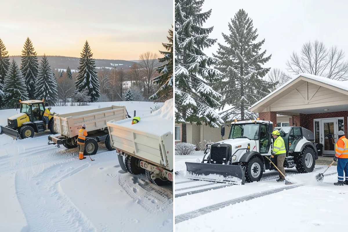 Snow Berm Removal in South Prairie, Pierce County, WA - Identify hardened berms along edges and curbs