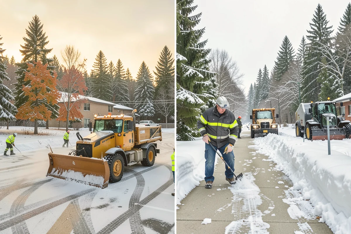 Snow Berm Removal in Stanwood, Snohomish County, WA - Identify hardened berms along edges and curbs