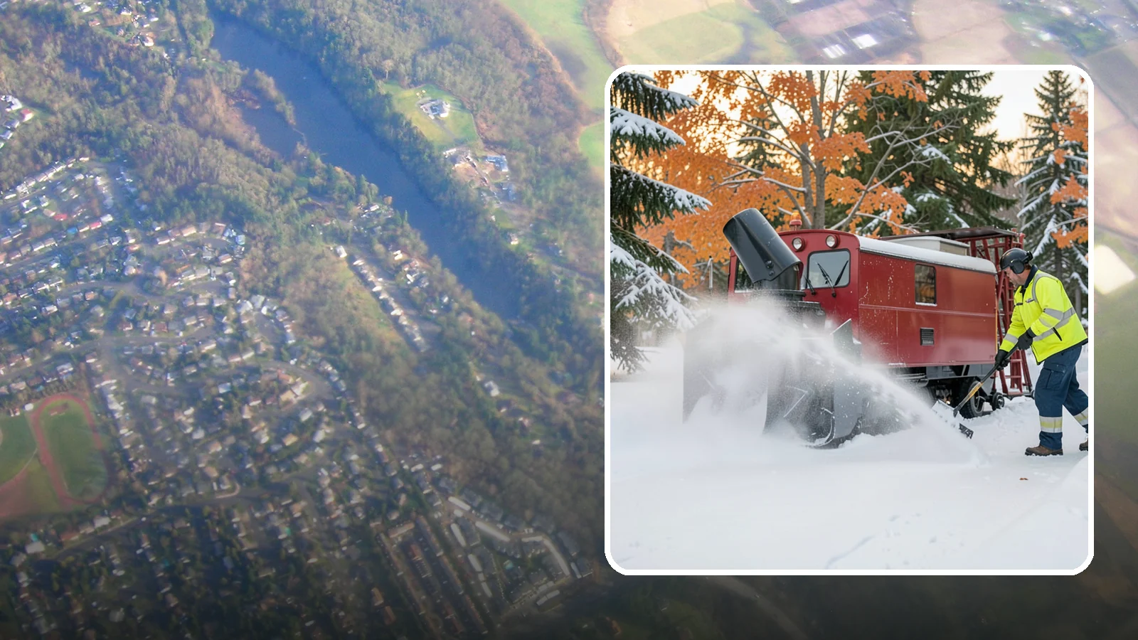 Snow Blower Service in Algona, King County, WA - Our commercial snow blowers throw snow well clear of walkways, drives, and entries for a clean finish.