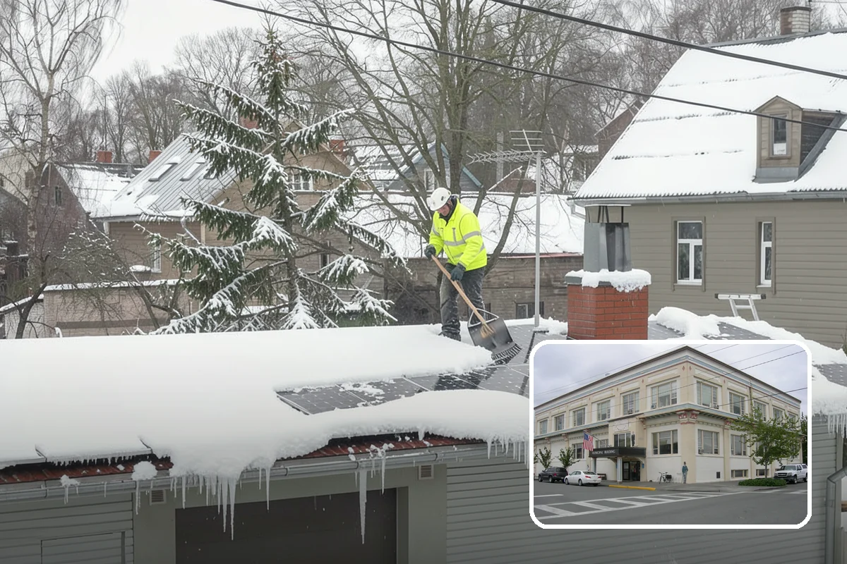Snow Blower Service in Anacortes, Skagit County, WA - Snow cast clear of the surface, not piled