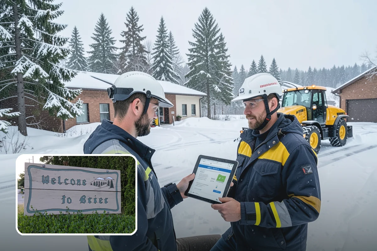 Snow Blower Service in Brier, Snohomish County, WA - Snow cast clear of the surface, not piled