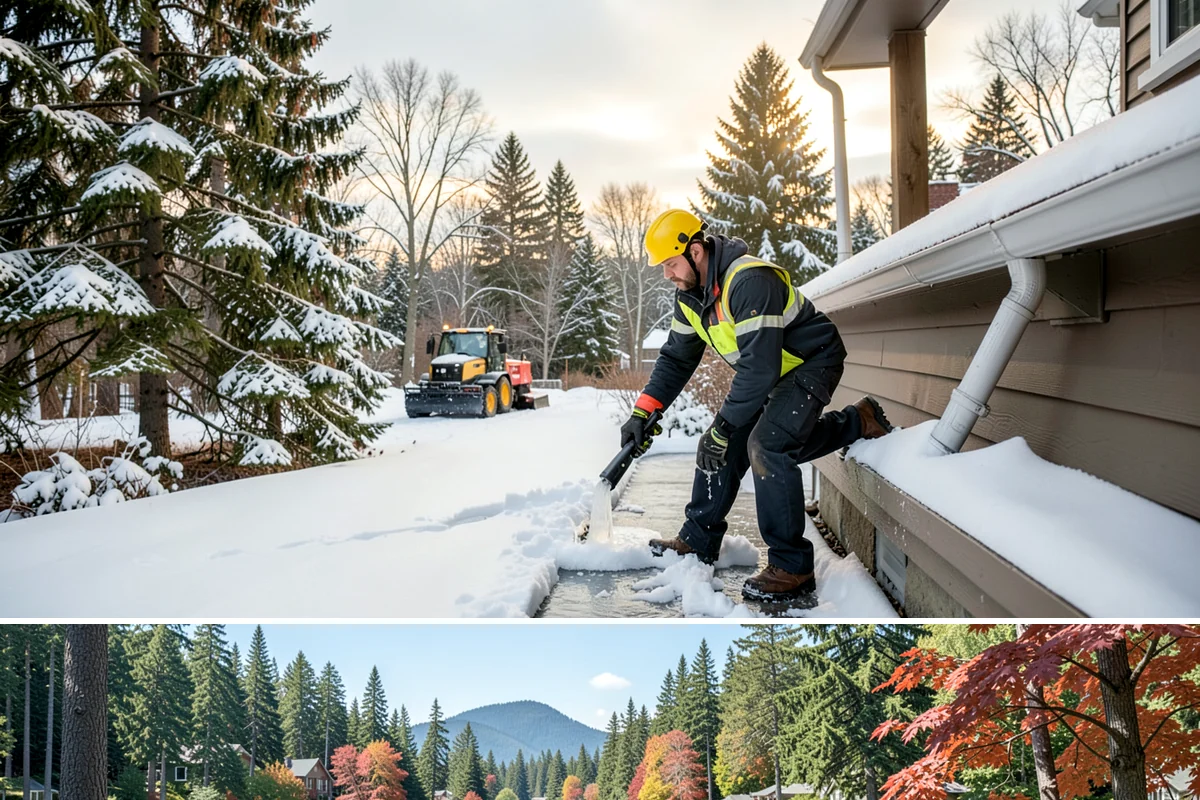 Snow Blower Service in Covington, King County, WA - Blower service runs throughout the snow season, with heaviest use from December through February.
