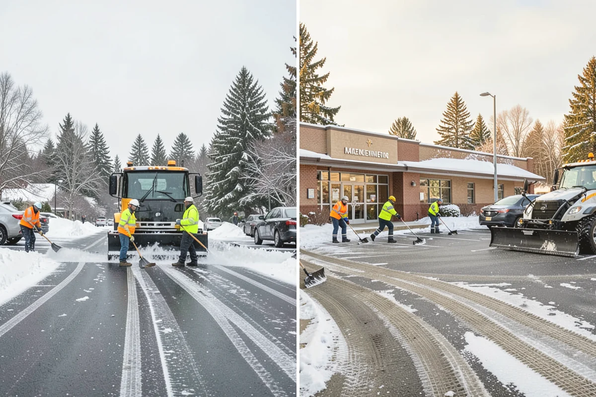 Snow Blower Service in Edgewood, Pierce County, WA - Identify surfaces best suited to blowing