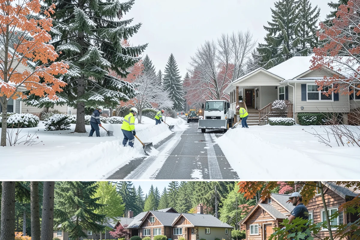 Snow Blower Service in Edgewood, Pierce County, WA - Blower service runs throughout the snow season, with heaviest use from December through February.