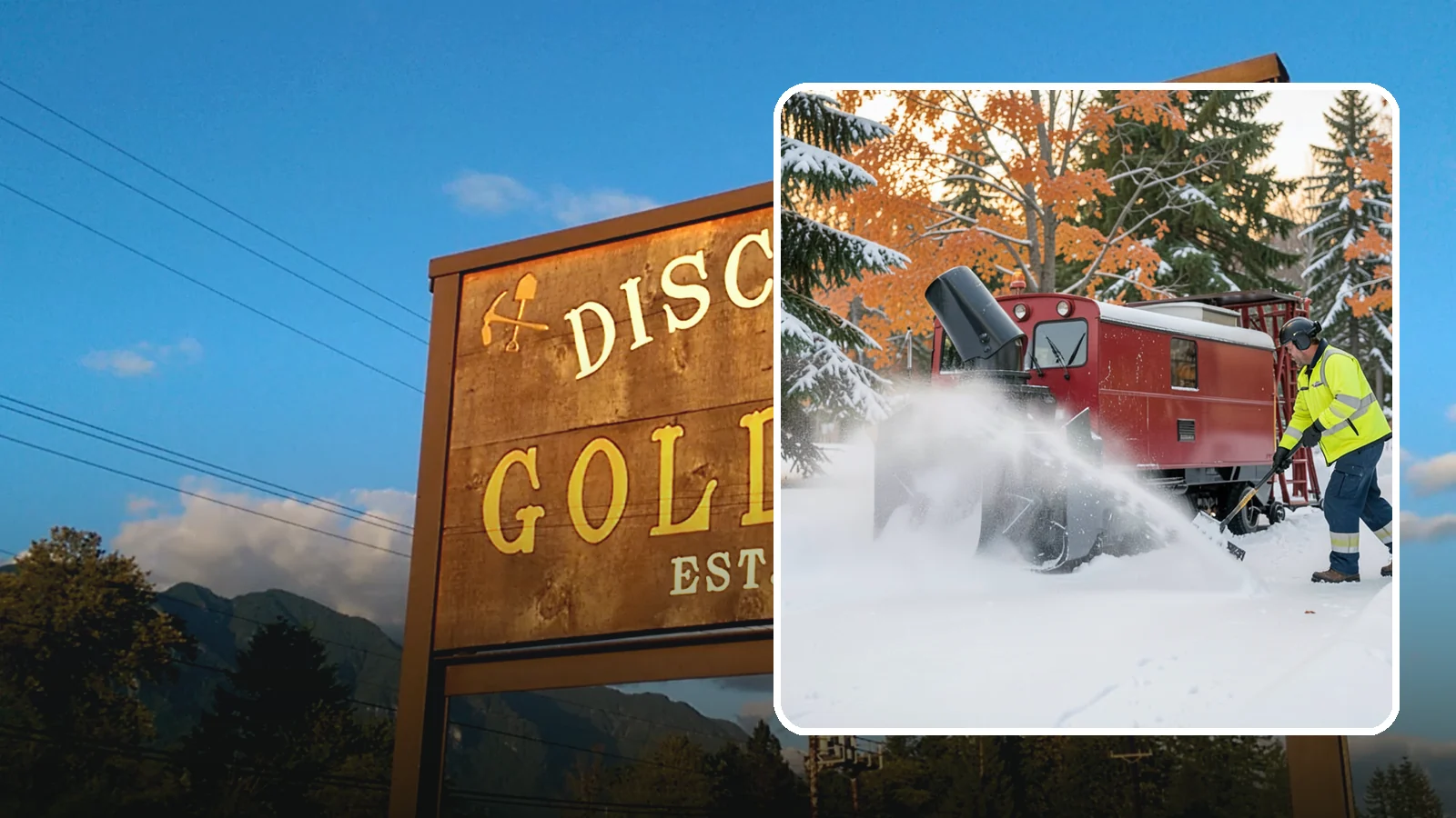 Snow Blower Service in Gold Bar, Snohomish County, WA - Our commercial snow blowers throw snow well clear of walkways, drives, and entries for a clean finish.
