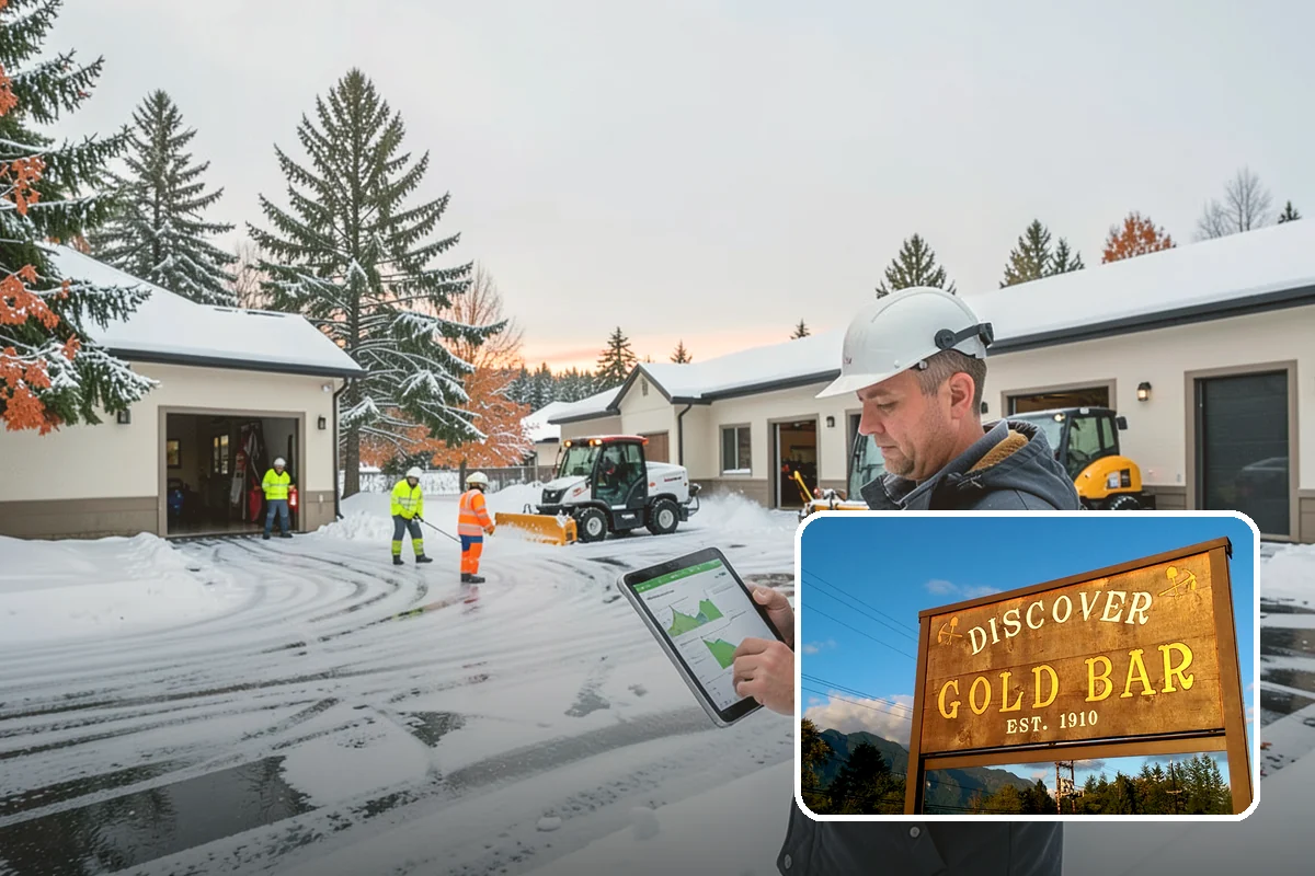 Snow Blower Service in Gold Bar, Snohomish County, WA - Snow cast clear of the surface, not piled