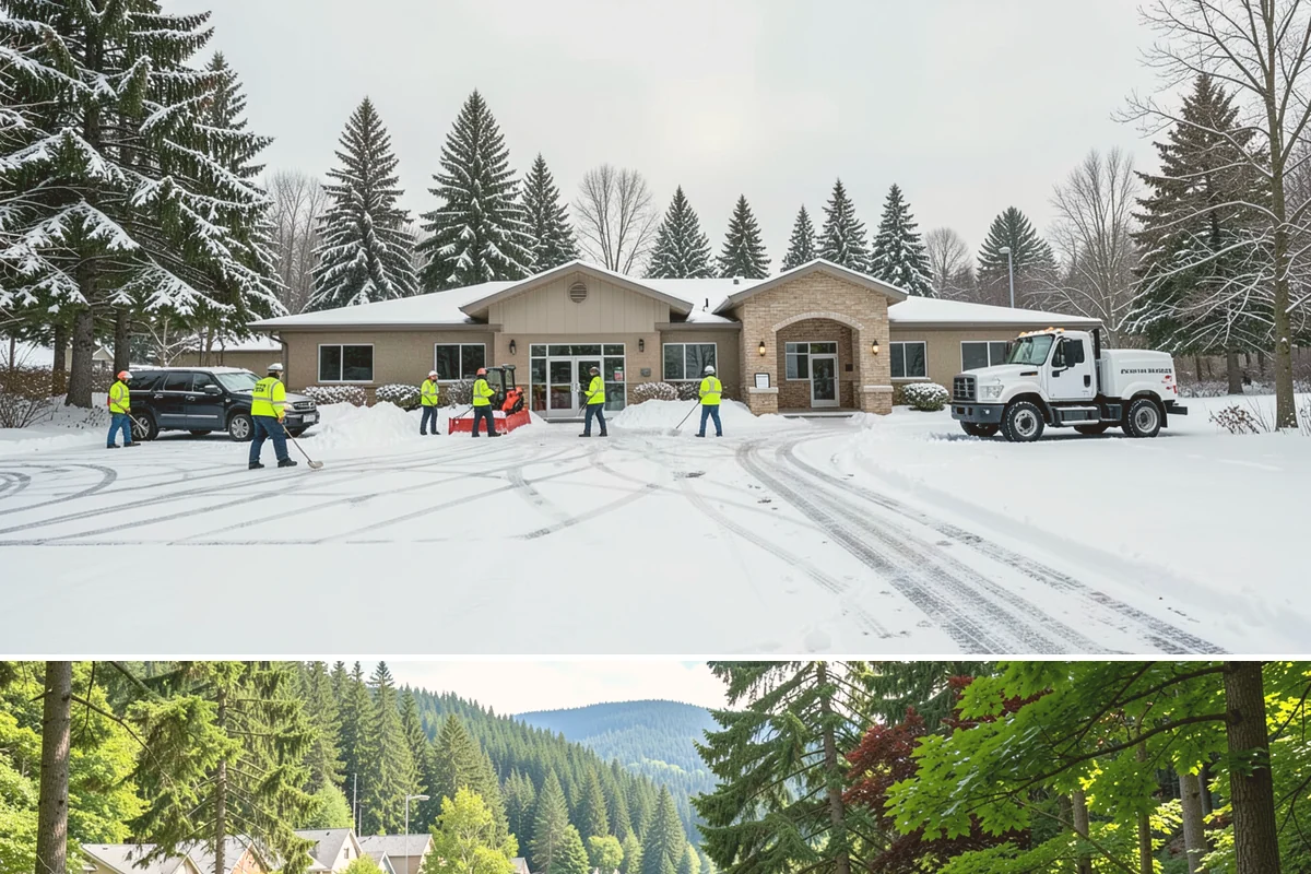 Snow Blower Service in Lake Forest Park, King County, WA - Blower service runs throughout the snow season, with heaviest use from December through February.