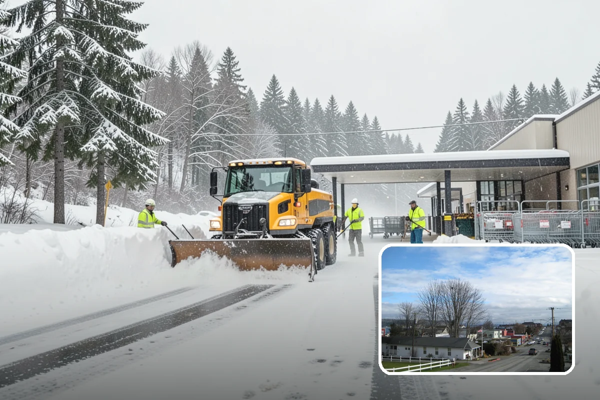 Snow Blower Service in Langley, Island County, WA - Snow cast clear of the surface, not piled