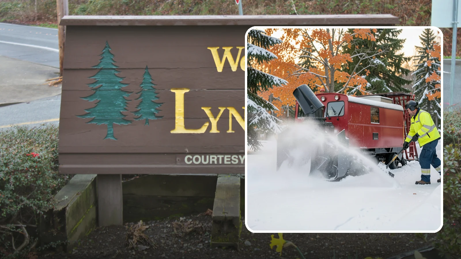 Snow Blower Service in Lynnwood, Snohomish County, WA - Our commercial snow blowers throw snow well clear of walkways, drives, and entries for a clean finish.