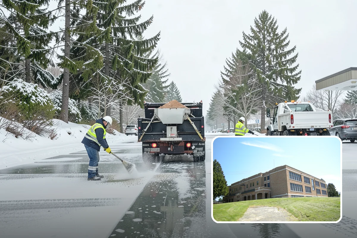Snow Blower Service in Maple Valley, King County, WA - Snow cast clear of the surface, not piled