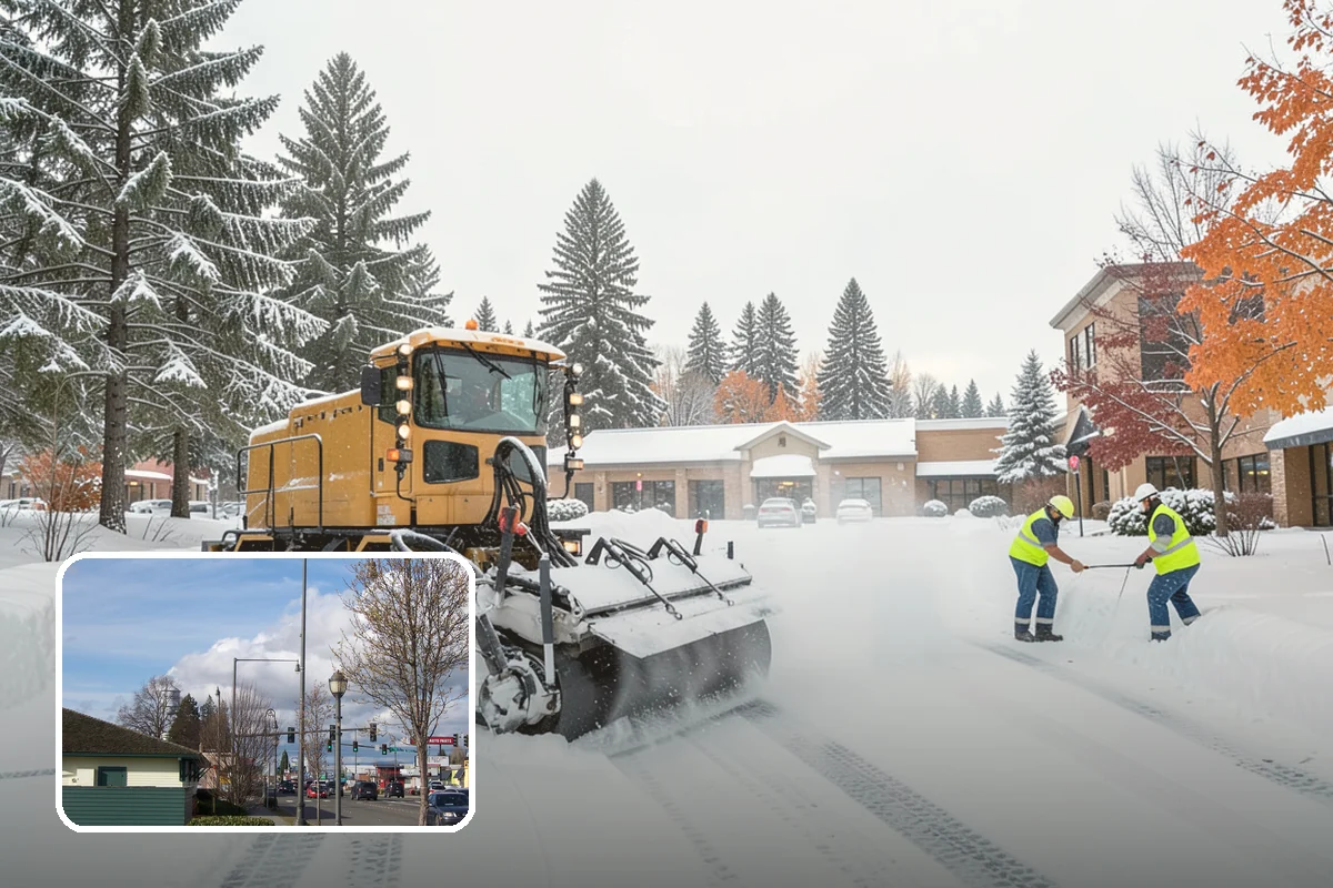 Snow Blower Service in Marysville, Snohomish County, WA - Snow cast clear of the surface, not piled