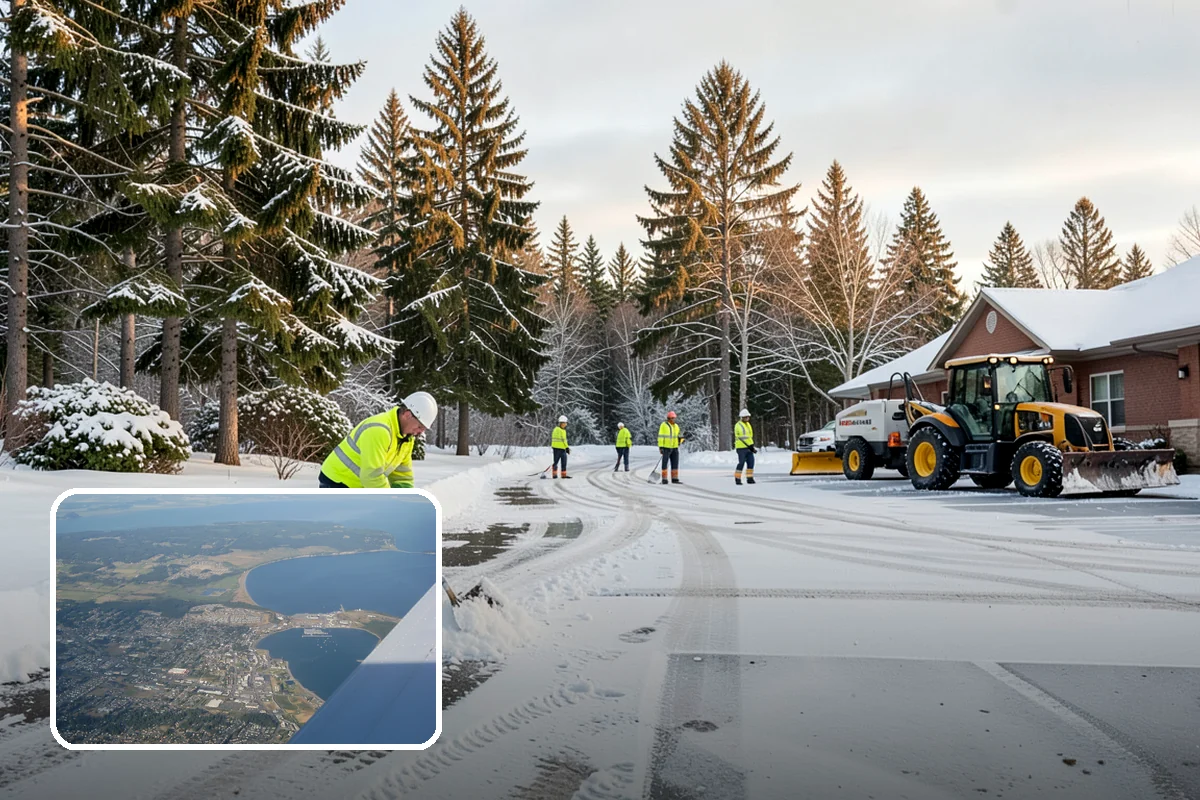 Snow Blower Service in Oak Harbor, Island County, WA - Snow cast clear of the surface, not piled