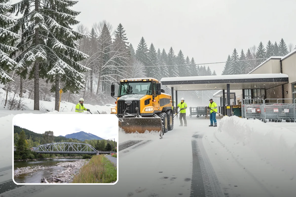 Snow Blower Service in Skykomish, King County, WA - Snow cast clear of the surface, not piled