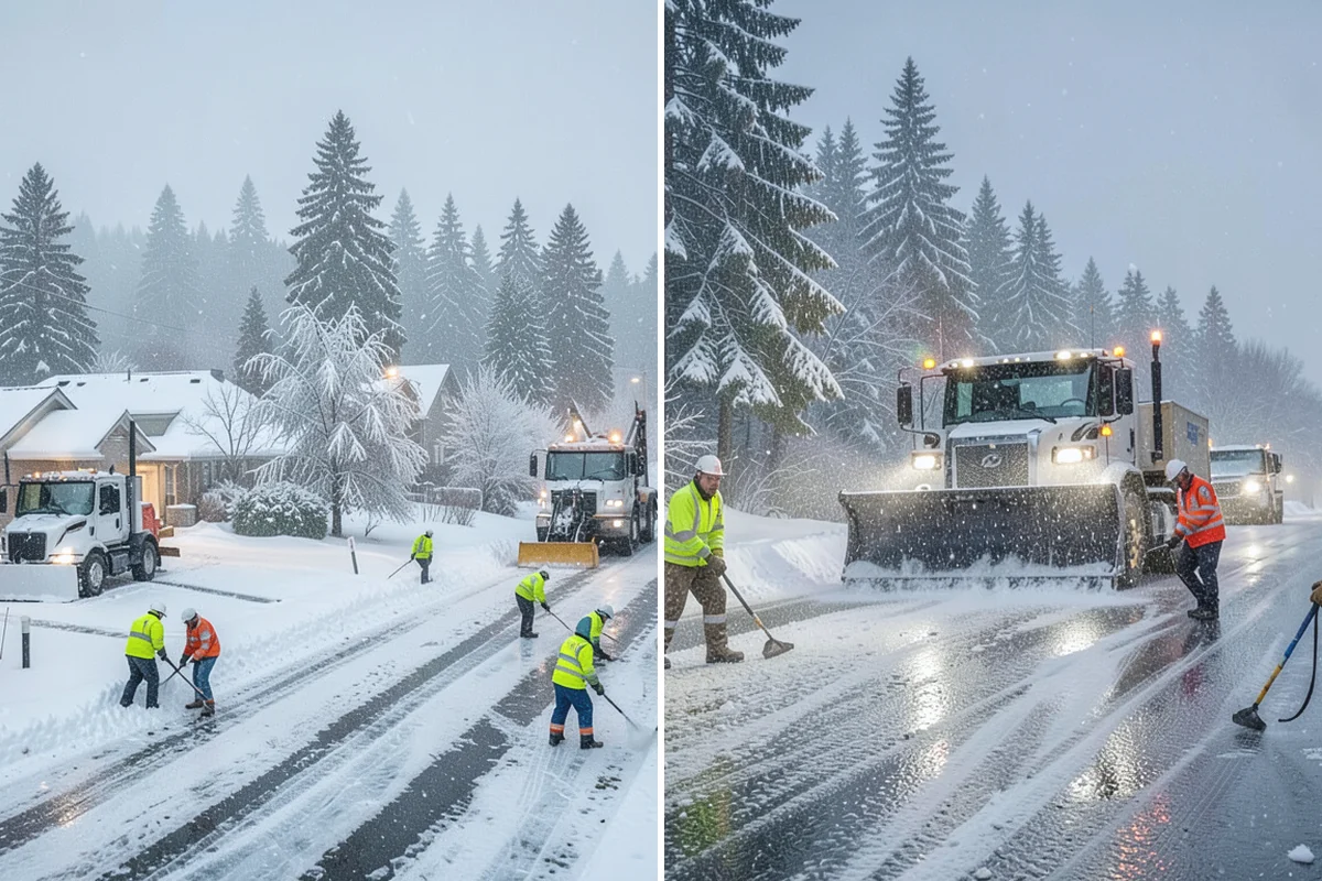 Snow Blower Service in Sumner, Pierce County, WA - Identify surfaces best suited to blowing