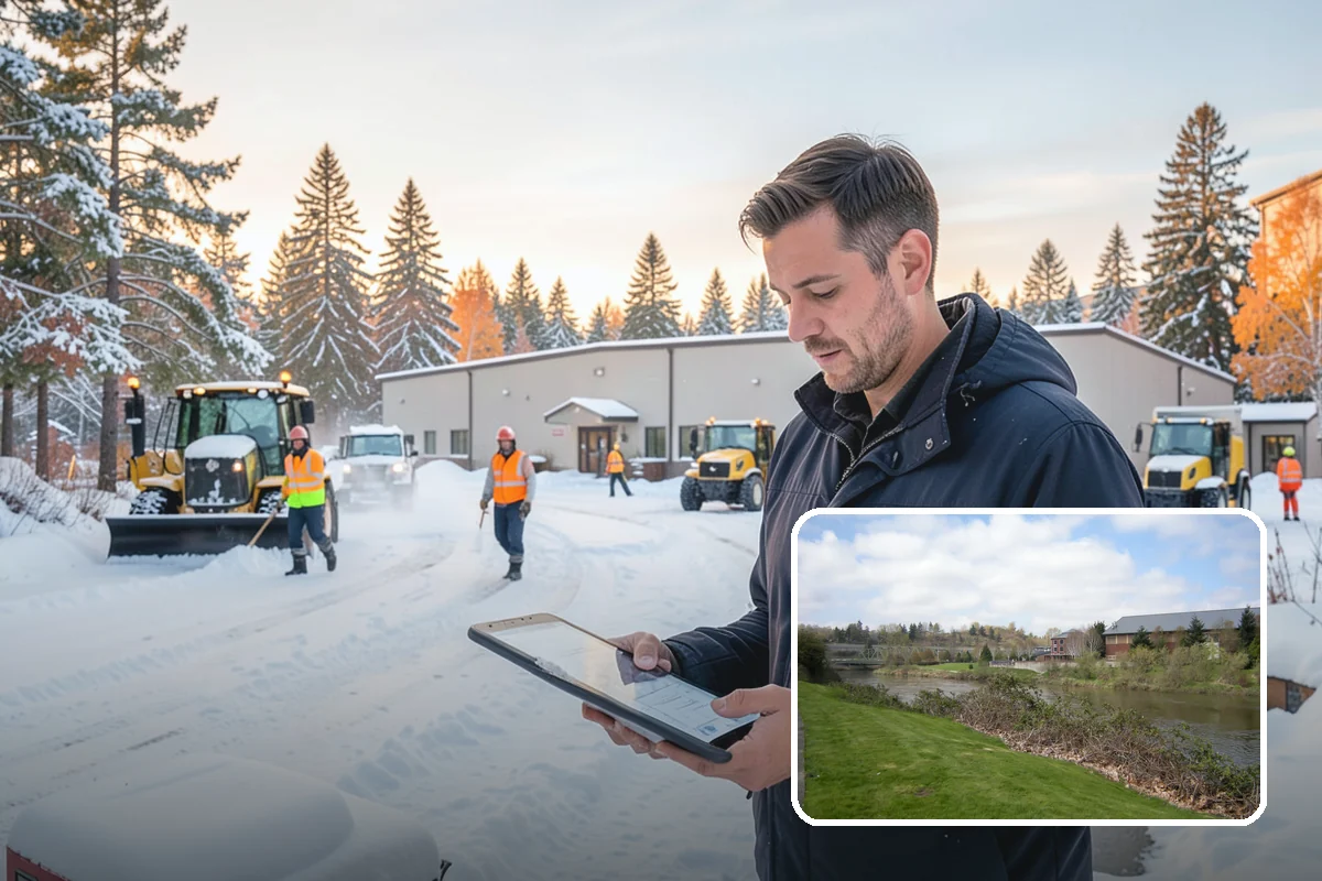 Snow Blower Service in Tukwila, King County, WA - Snow cast clear of the surface, not piled