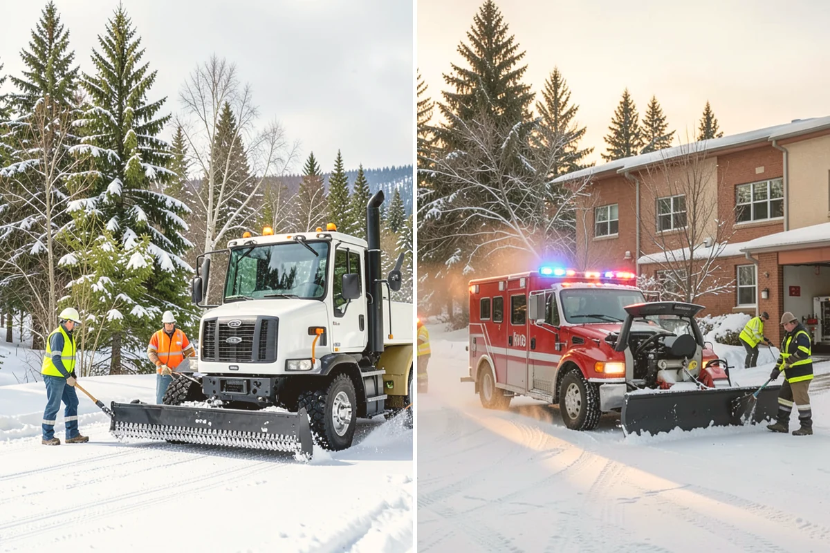 Snow Blowing Services in Algona, King County, WA - We assess the surface area and snow density
