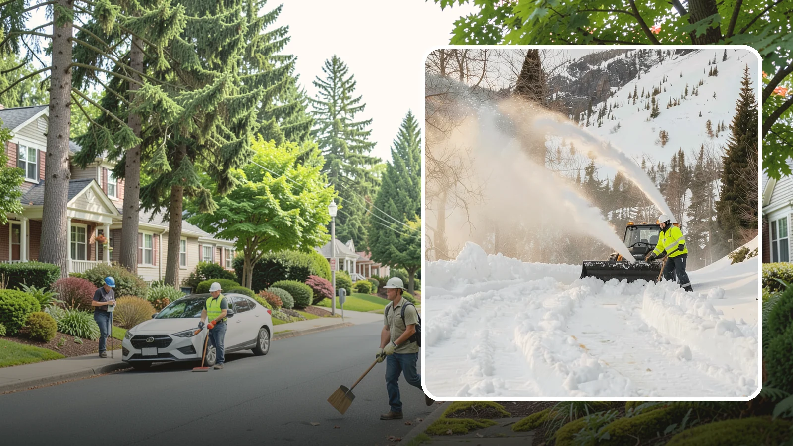 Snow Blowing Services in Beaux Arts Village, King County, WA - We use snow blowers to clear larger residential surfaces quickly when accumulation piles up.