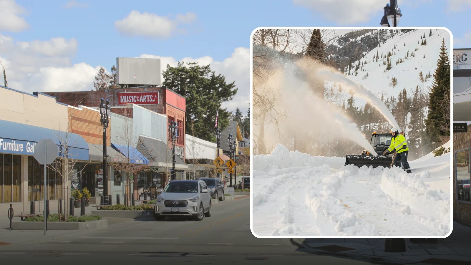 Snow Blowing Services in Bothell, King County, WA - We use snow blowers to clear larger residential surfaces quickly when accumulation piles up.