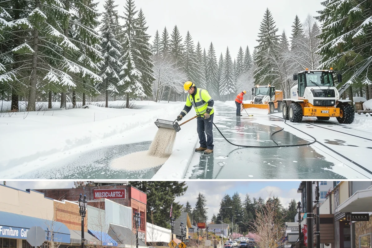 Snow Blowing Services in Bothell, King County, WA - Reserve snow-blowing service before winter so wide surfaces are handled from the first heavy storm.